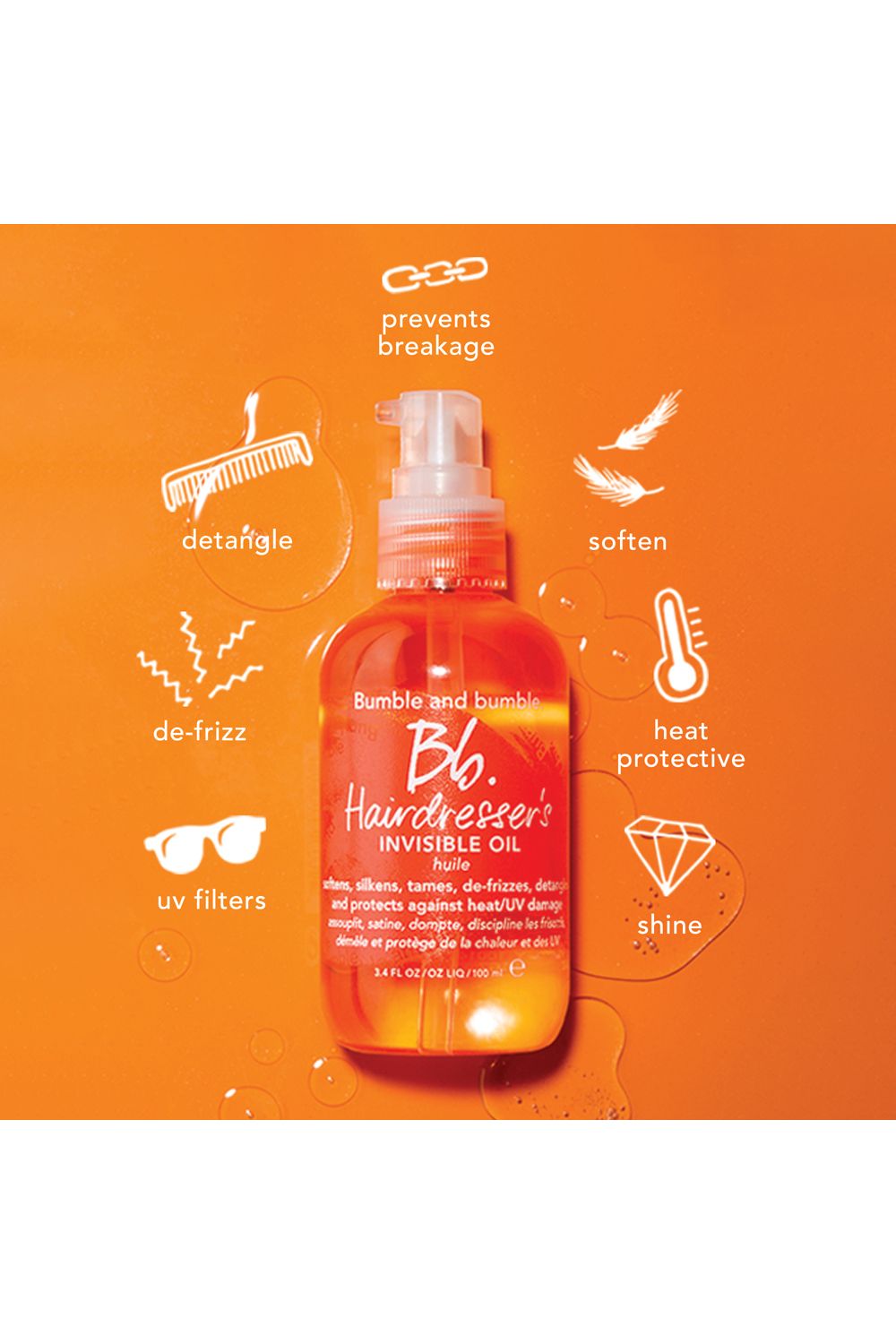 Bumble and bumble Hairdresser's Invisible Oil Frizz Reducing Hair Oil 100ml