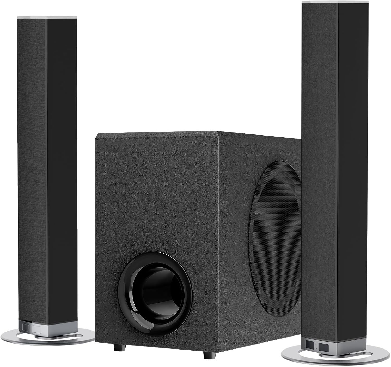 MZEIBO Sound Bar with Subwoofer, 120W Soundbar for Smart TV Bluetooth 5.0 Home Theater, Deep Bass Audio System with BT/ARC/Optical/AUX Connection for TV PC (31 Inch)