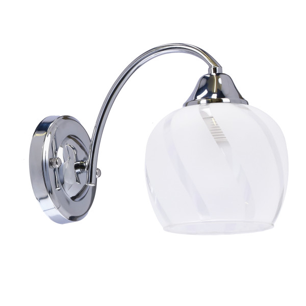 Lampa kinkiet PREGO chromowy 1x40w e27 klosz bezbarwny