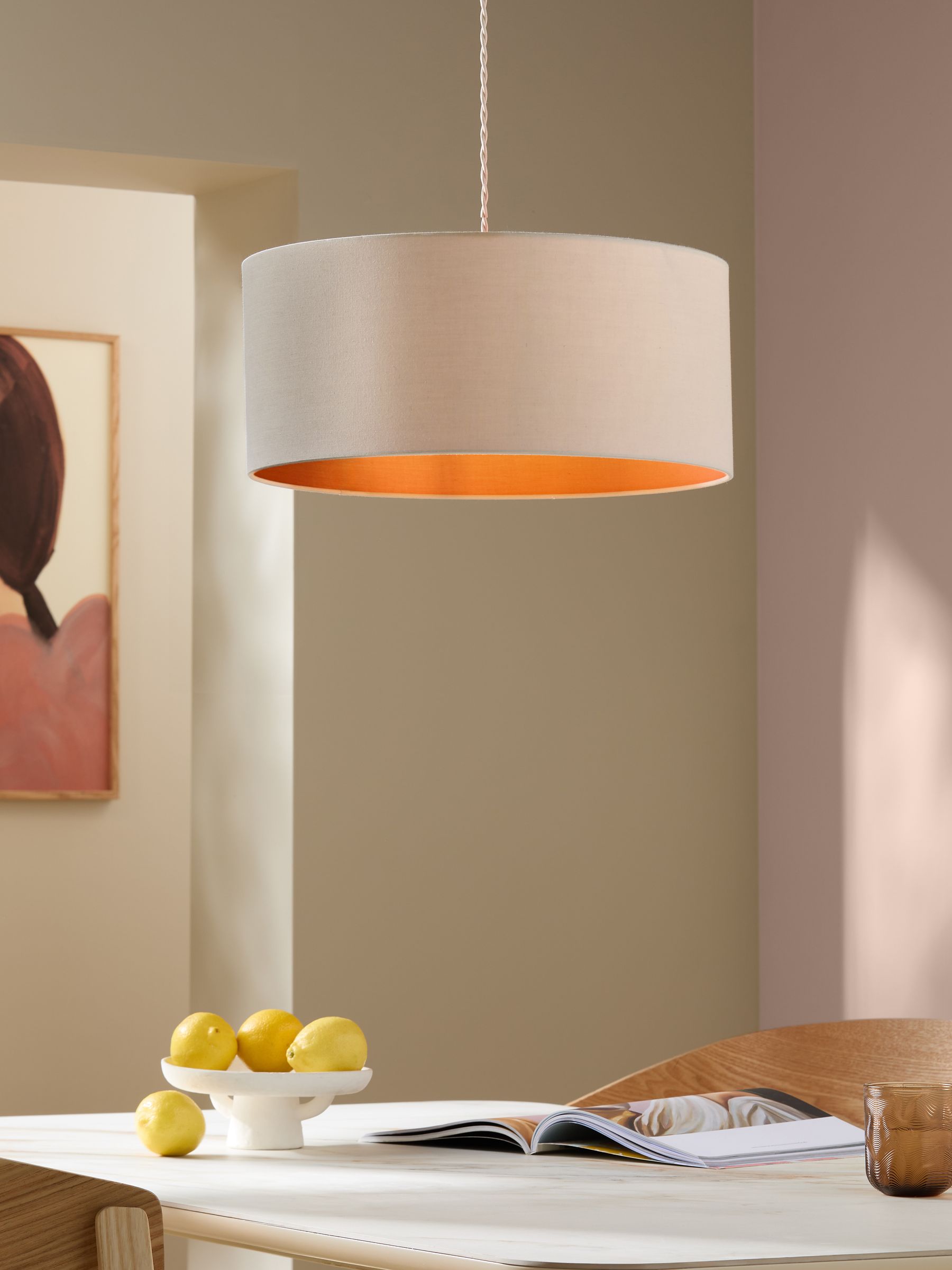 Oro Easy Fit Drum Shade in Cream