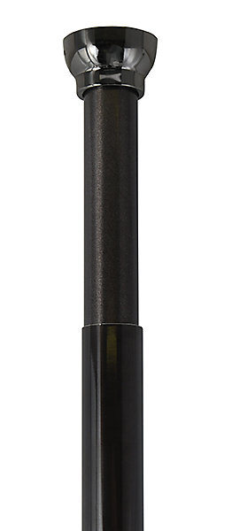 Barre de rideau de douche 125/220 cm, noir, Spirella Kreta
