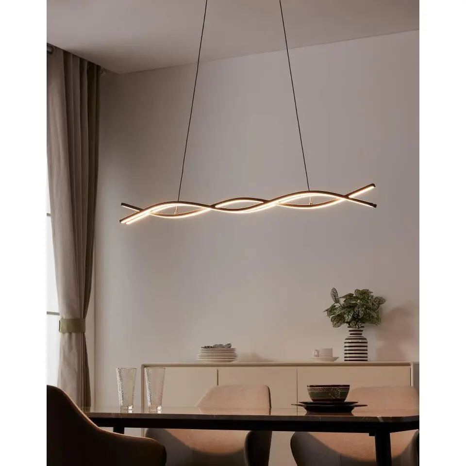 EGLO Lasana 3 Hanglamp - LED - 98,5 cm - Zwart/Wit