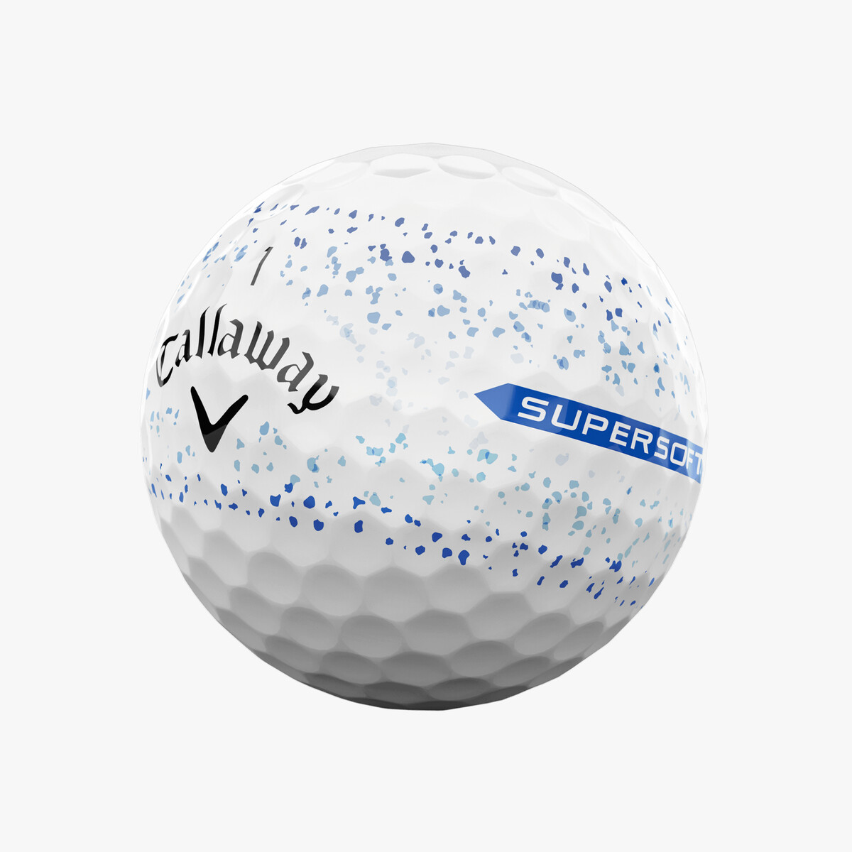 Supersoft Splatter 360 Blue Golf Balls