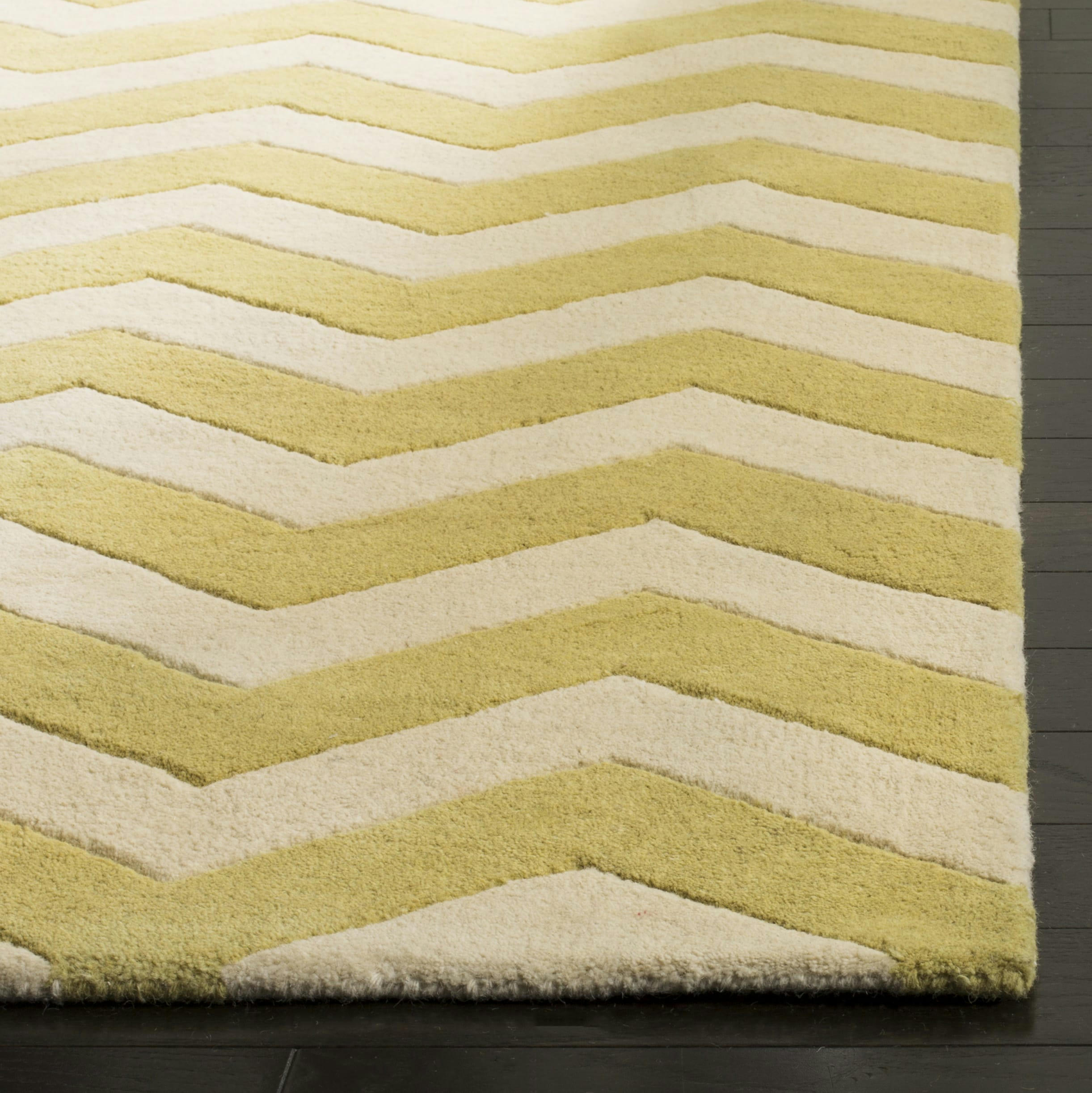 CHATHAM - Tapis de salon interieur en or clair & ivoire, 183 x 274 cm