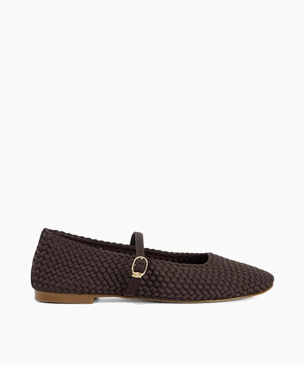 Hosta Brown - Mary Janes Pointed Flats
