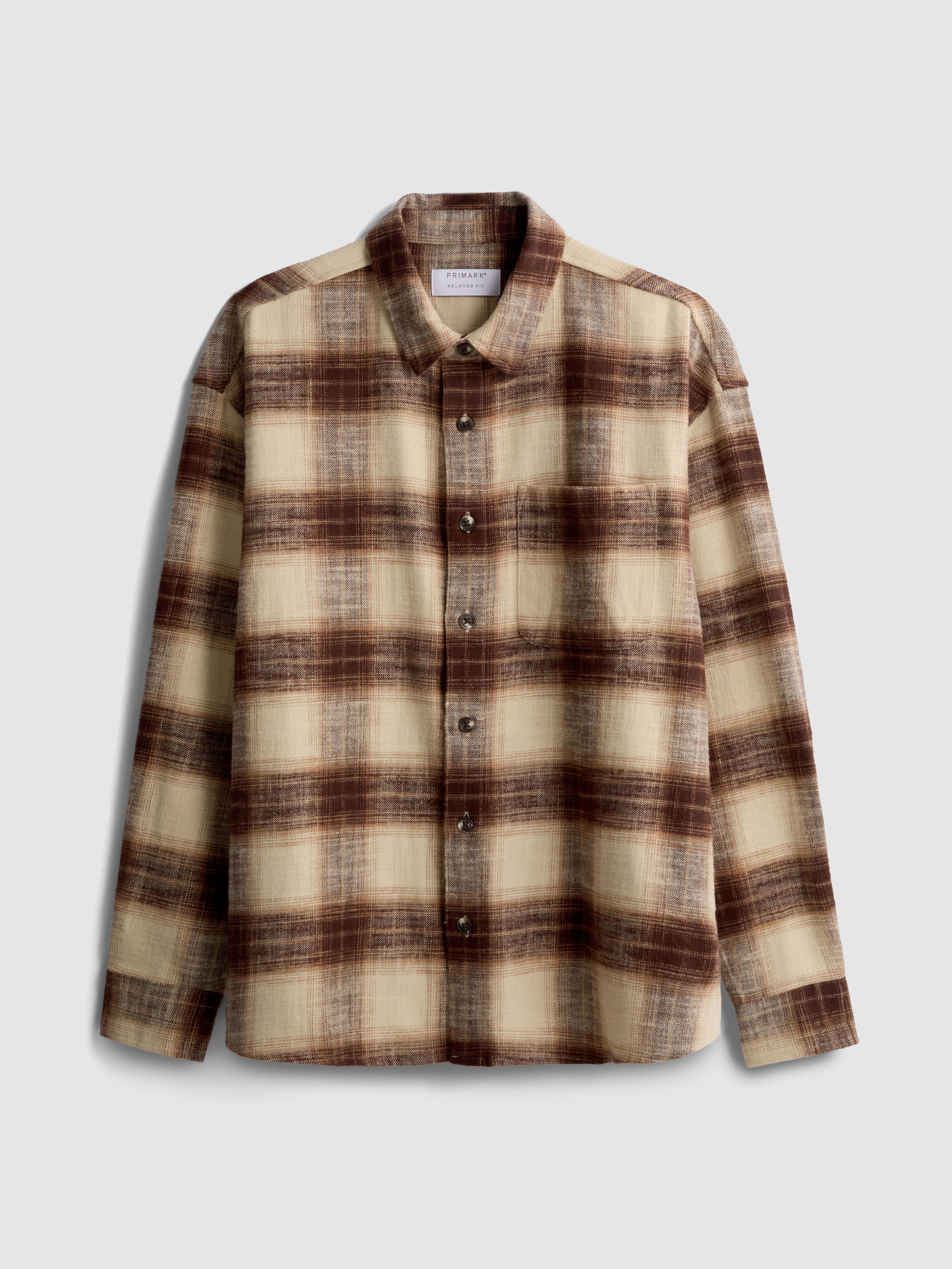 Textured Check Long Sleeved Shirt