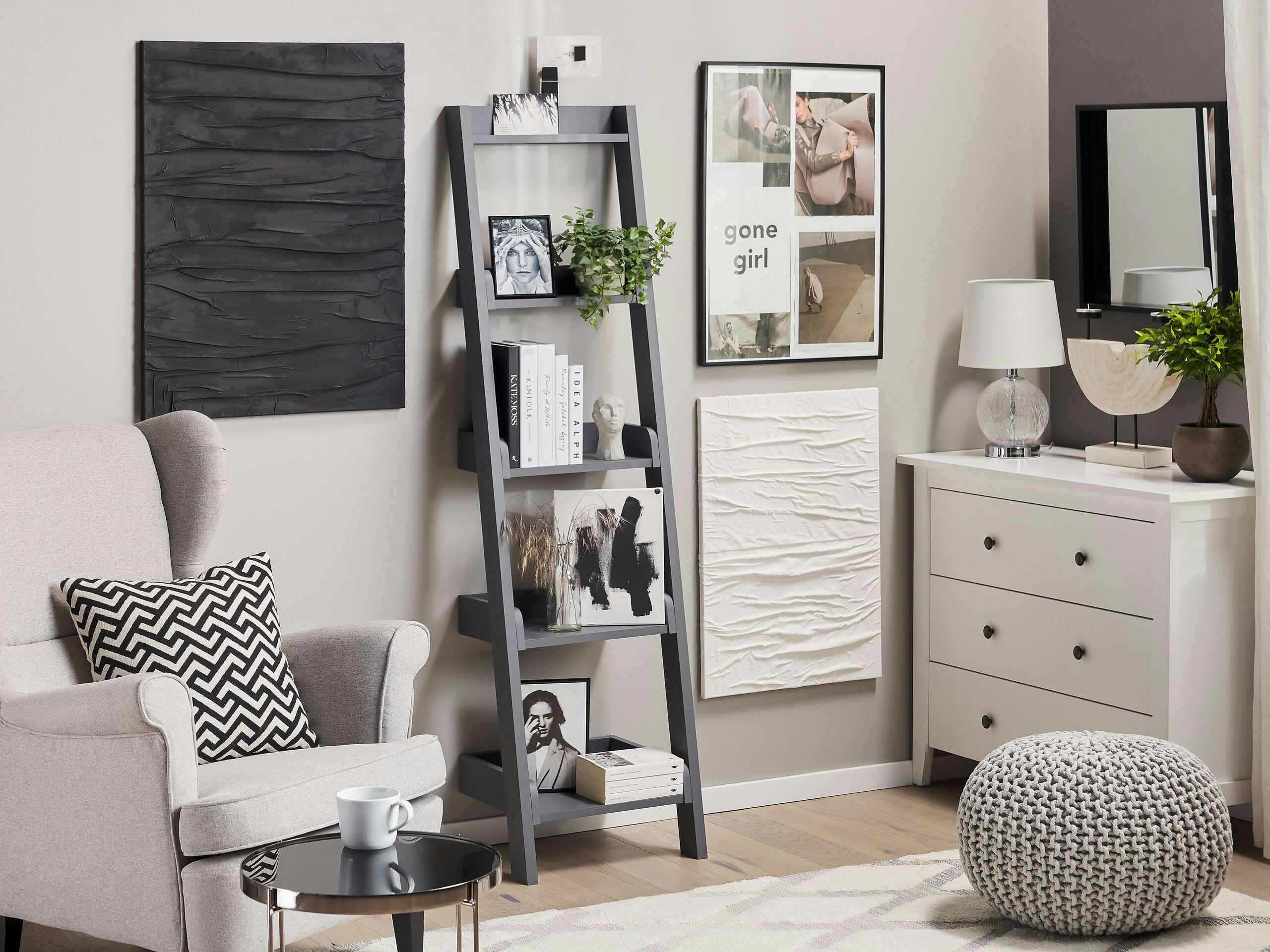 MOBILE DUO - Étagère en échelle 5 niveaux gris