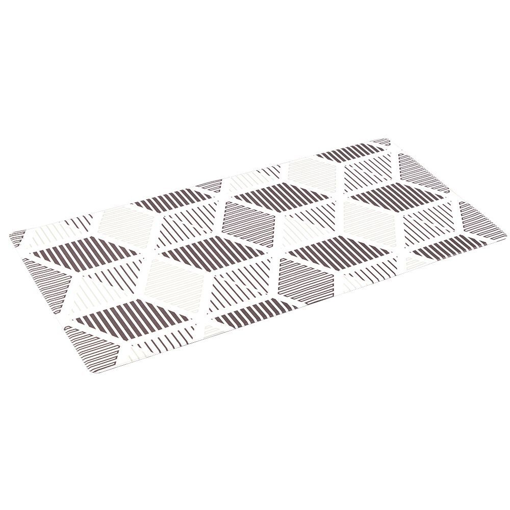 Tapis vinyle confort imprimé noir et blanc 100x50cm