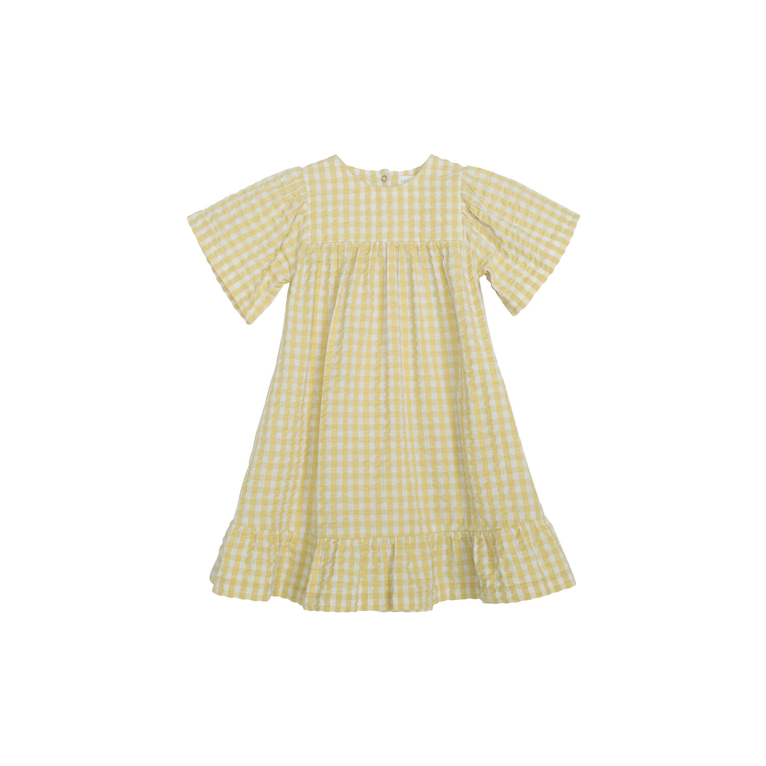 Flair Dress, lemon checks