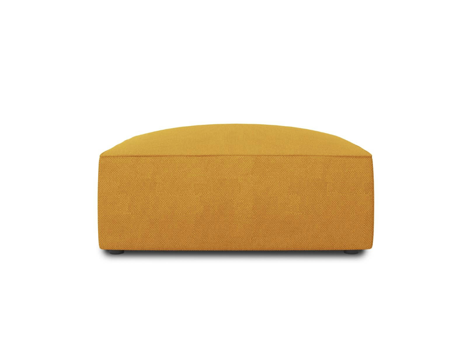 RUBY - Pouf 1 place en tissu structurel jaune