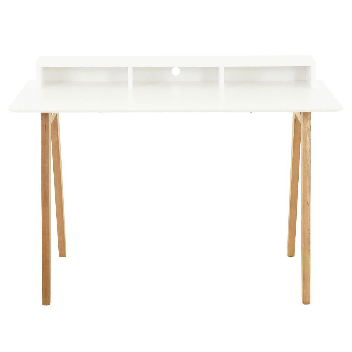 BANK - Bureau blanc 3 niches style scandinave