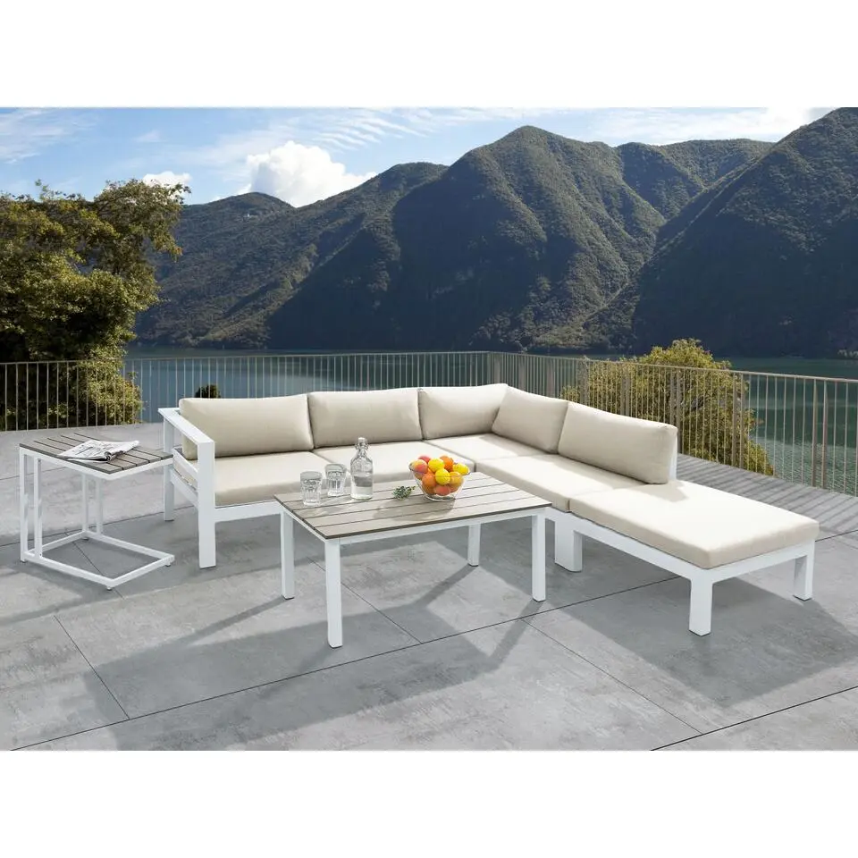 MESSINA - Loungeset voor 5 - Beige - Aluminium