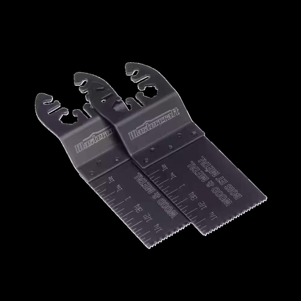 Mastercraft Oscillating Universal Fit Multi-Tool Wood & Metal Flush Cut Saw Blades, 1-1/4-in, 2-pk