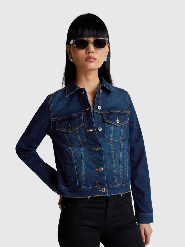Denim rider jacket