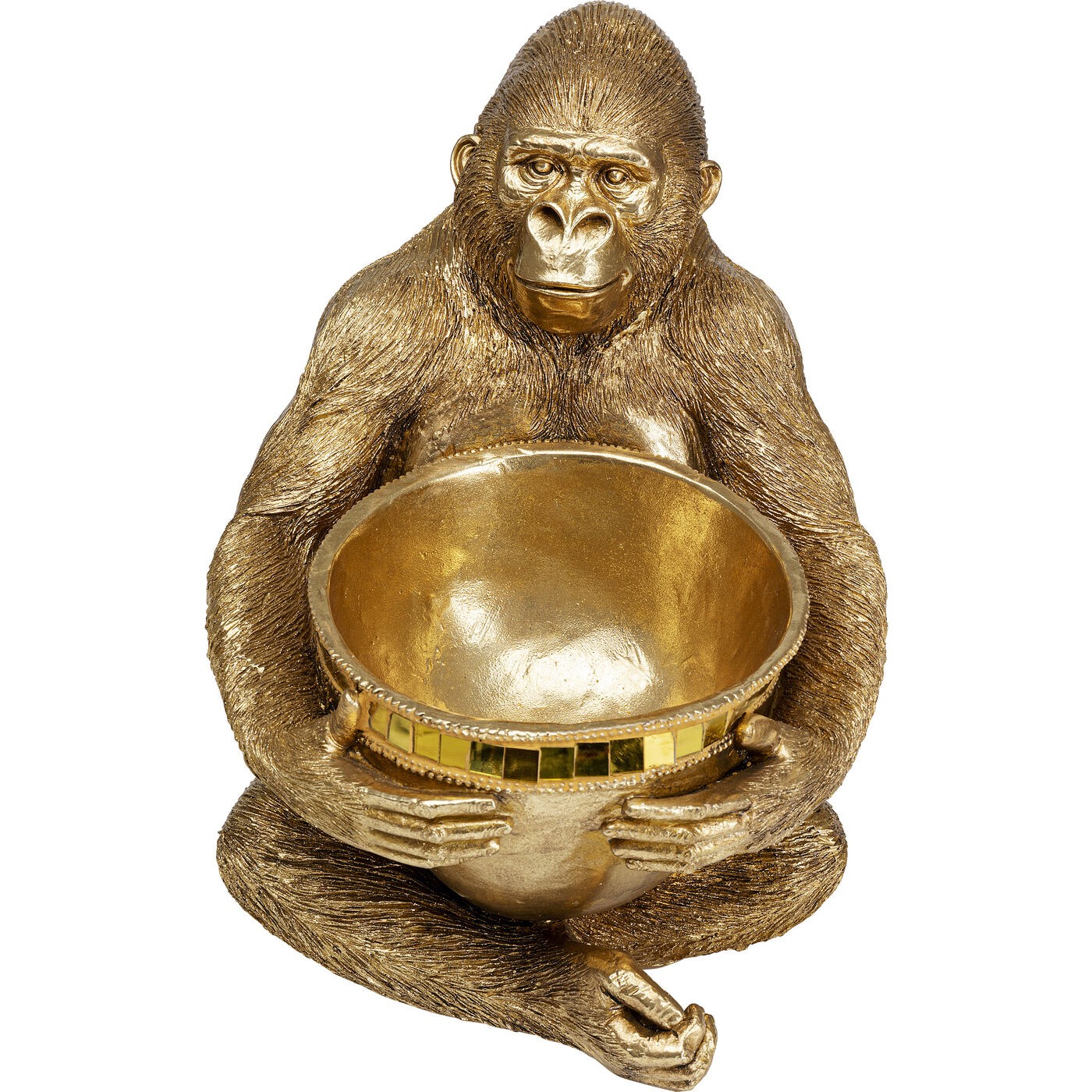 Kare Design Woonaccessoires gouden gorilla snede