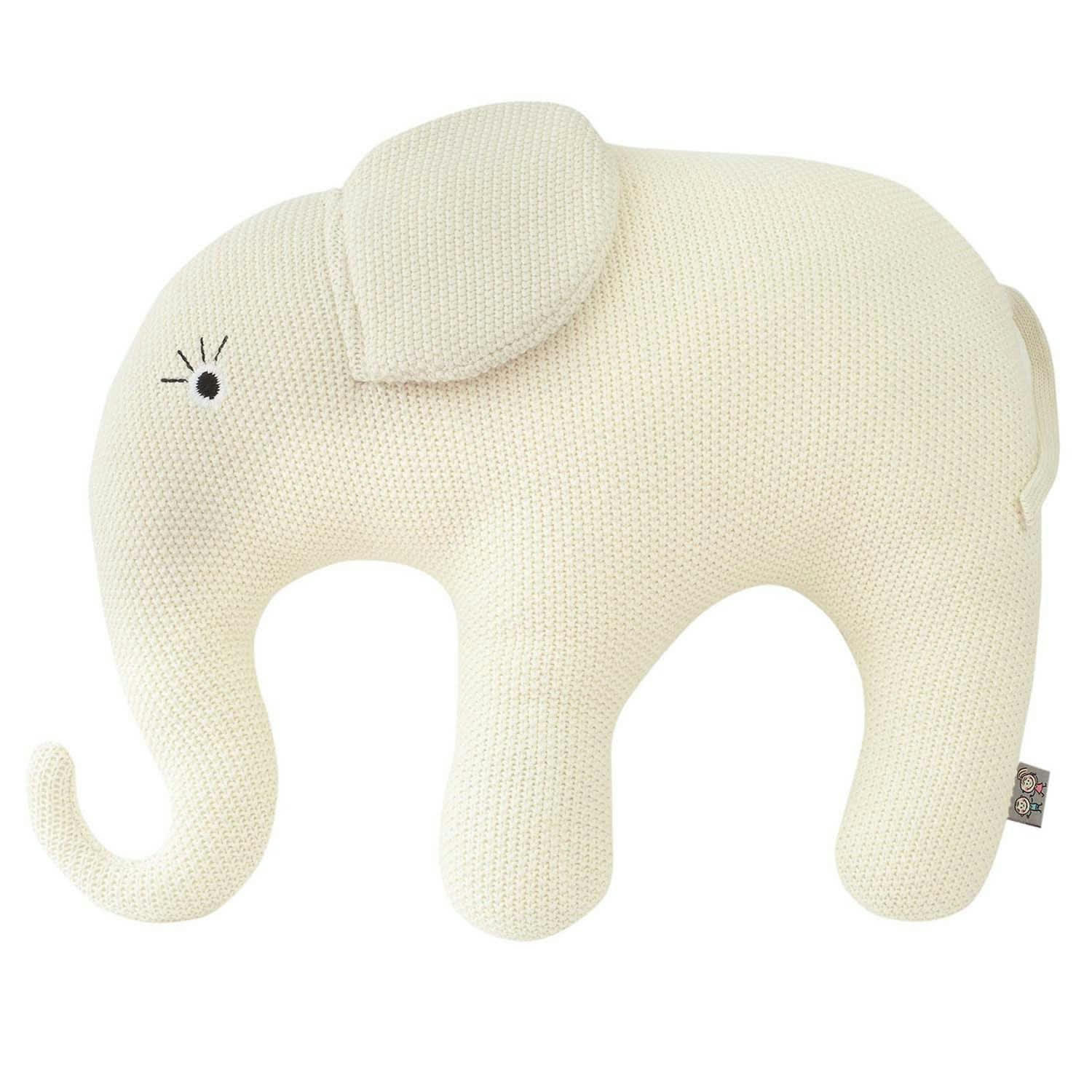 - Grande peluche en coton tricot - Eléphant