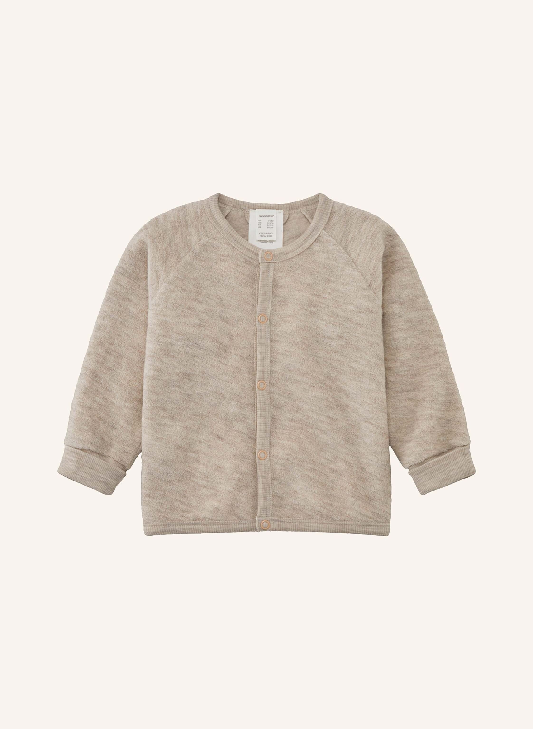 hessnatur hessnatur Wollfrottee Jacke aus reiner Bio-Merinowolle