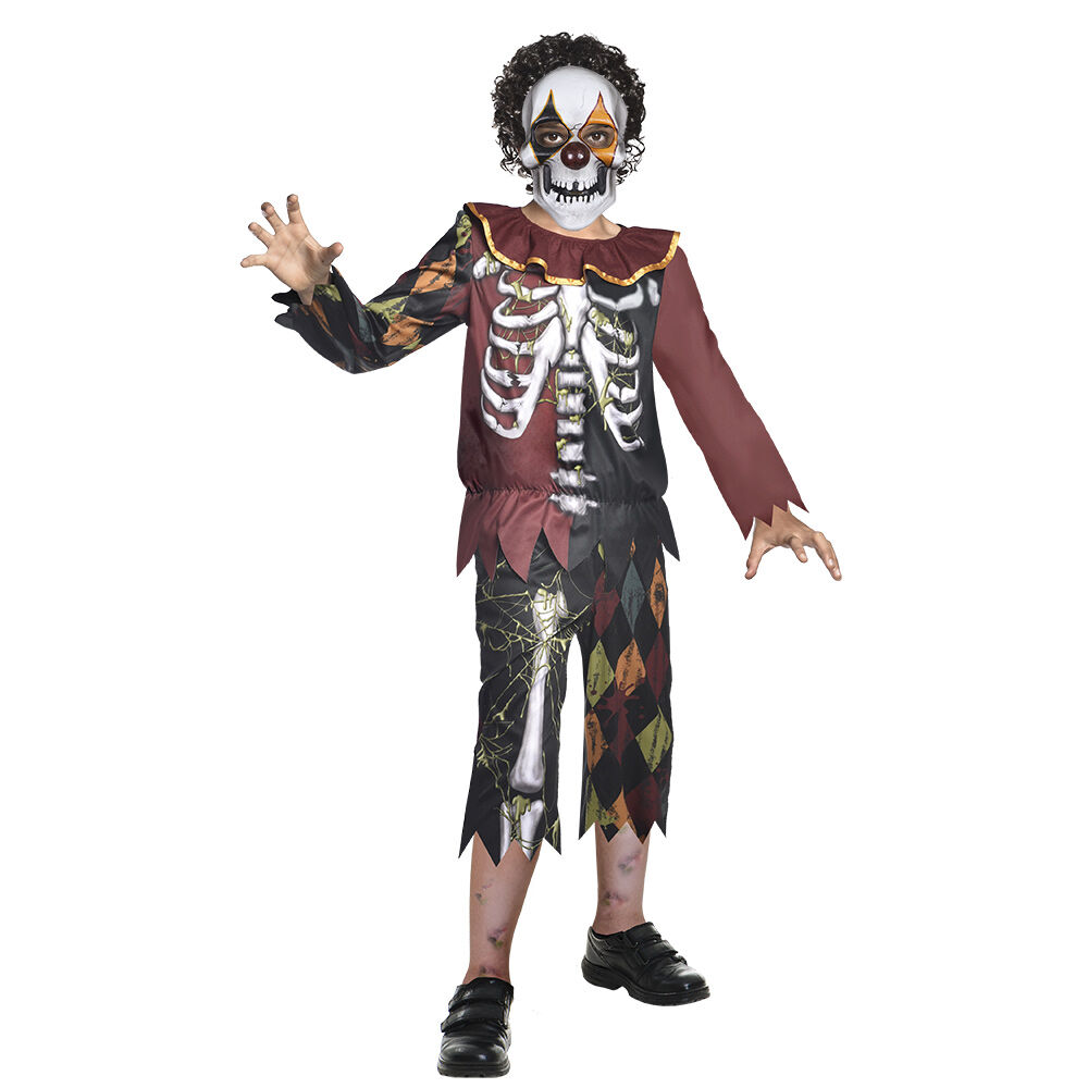 Déguisement enfant Halloween clown squelette 4/6 ans