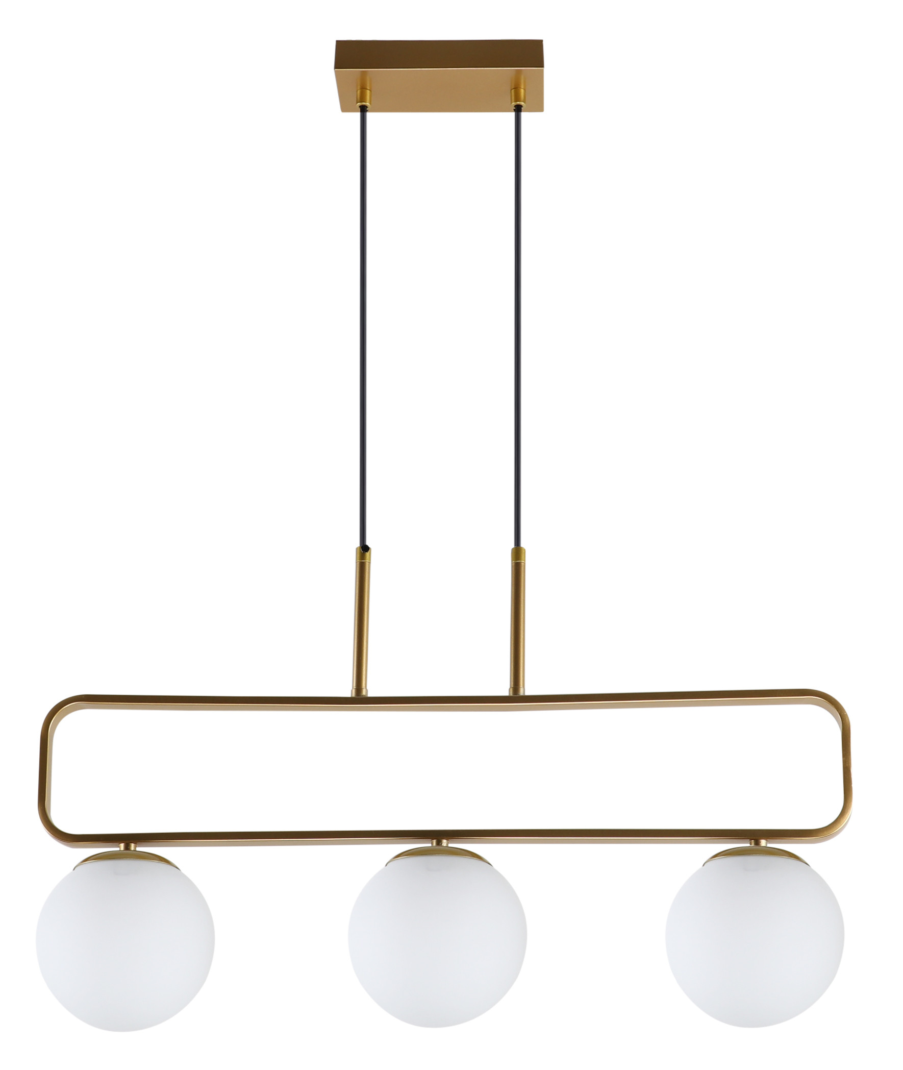 Lampa wisząca mosiądz-biała Jove 3xG9x15W wym: 110x60x12 cm Candellux
