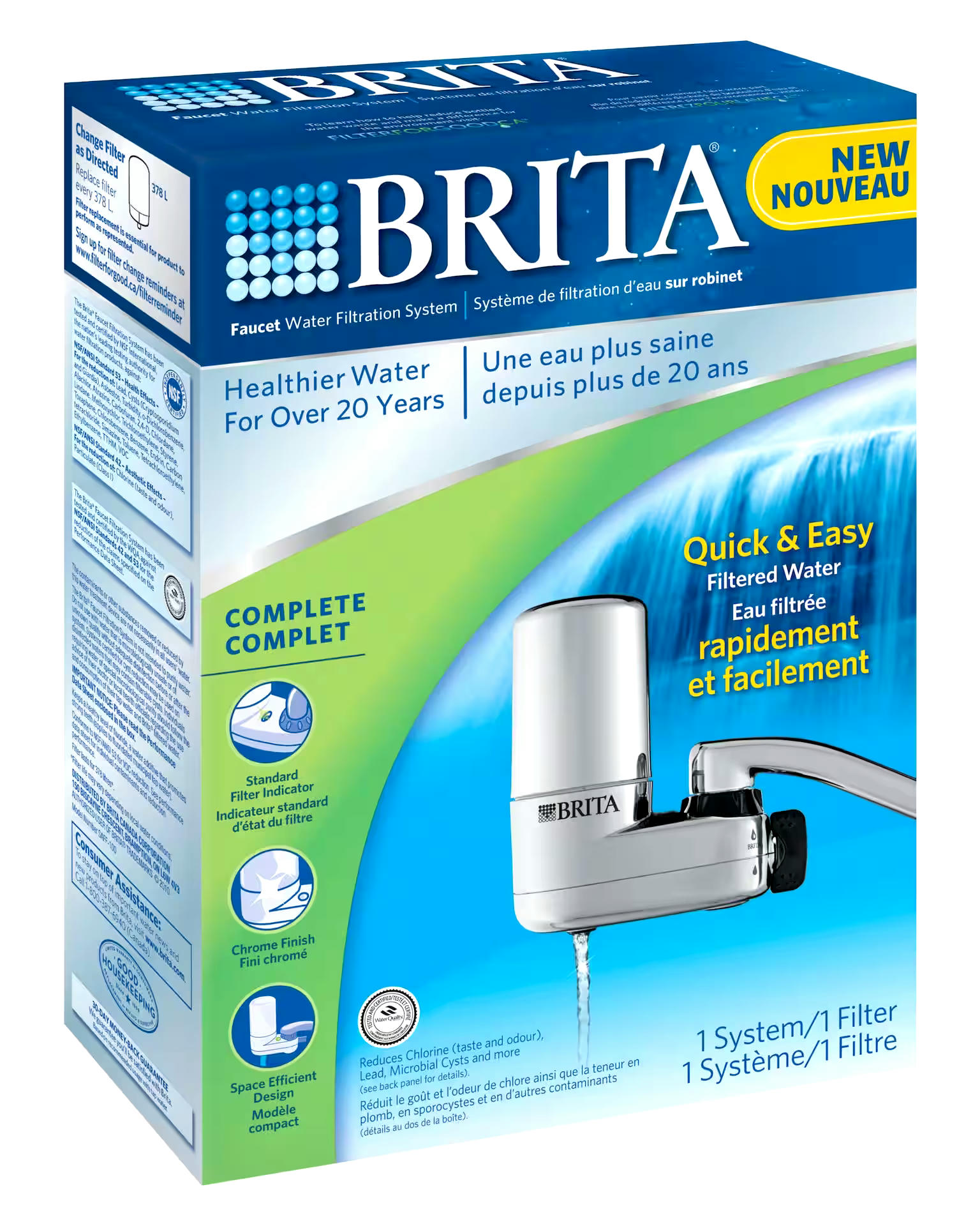 Brita® On Tap Faucet Water Filter System, Chrome
