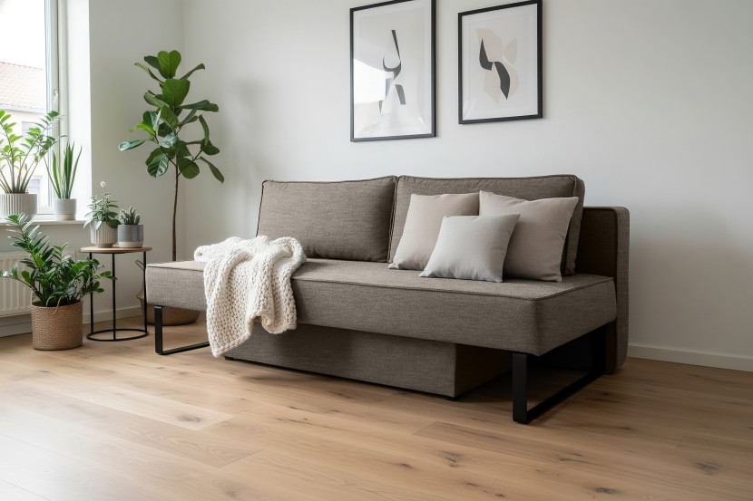 Sofa Nomi 3 osobowa Tkanina Faro 21 brązowa
