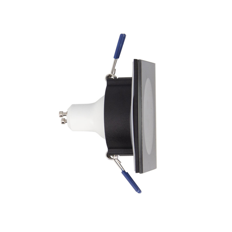 Spot encastrable LED carré aluminium noir GU10 blanc neutre IP44 345 lm 5 W 3 pièces XANLITE