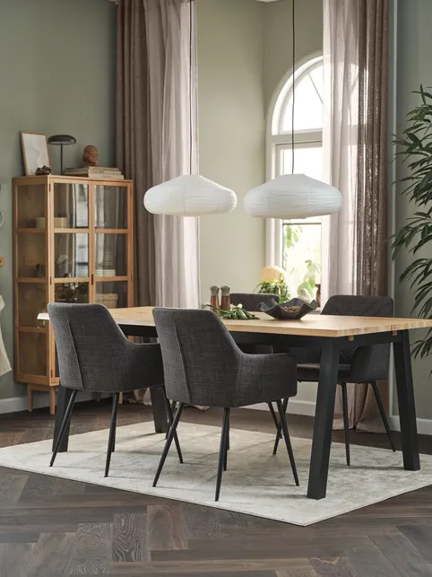 Vitrine VESTERBY høj 2 låger eg natur