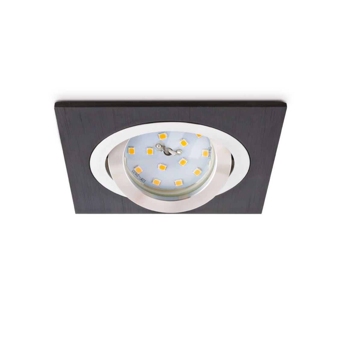 Oprawa wpuszczana oczko kwadratowa czarna 9,2cm OH28 1xGU10x50W IP20 Kobi