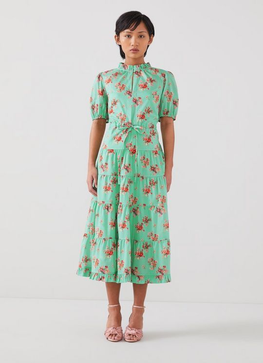 Hedy Petite Bouquet Print Organic Cotton Dress