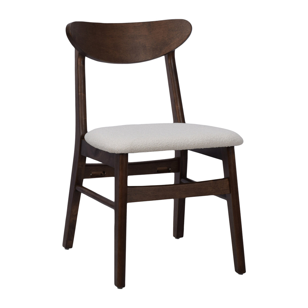 by fonQ Meyra Eetkamerstoel - Walnoot - Crème