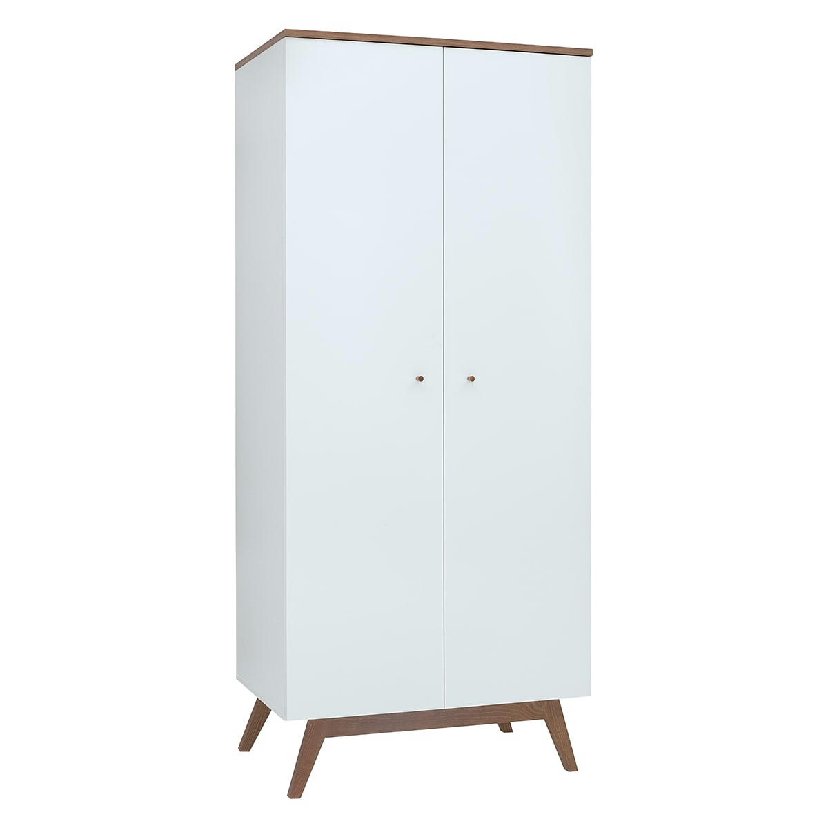 - Armoire 2 portes blanc et naturel