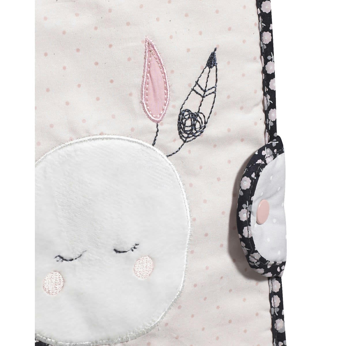 MISS FLEUR DE LUNE - Protège carnet de santé en coton Rose