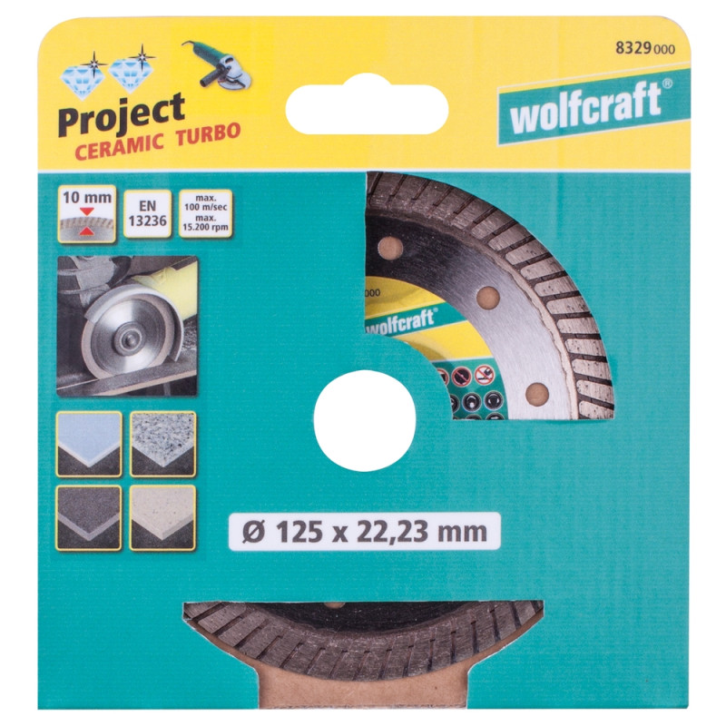 Disque à tronçonner à bord continu Ø 125 mm WOLFCRAFT