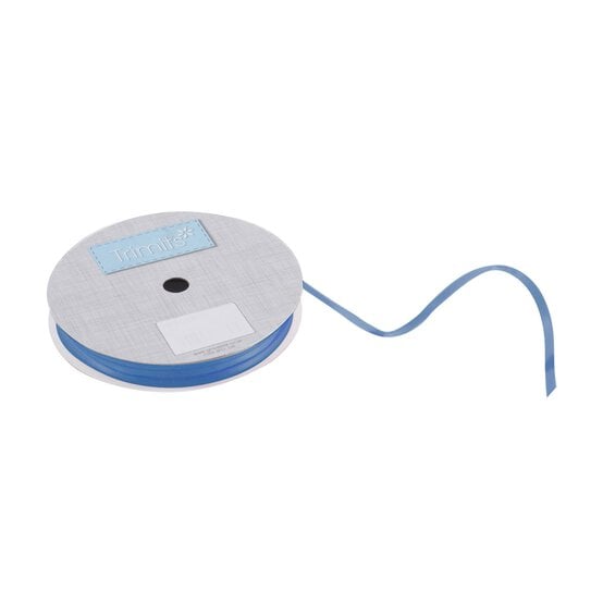 Trimits Batik Blue Double-Faced Satin Ribbon by the Metre 6mm