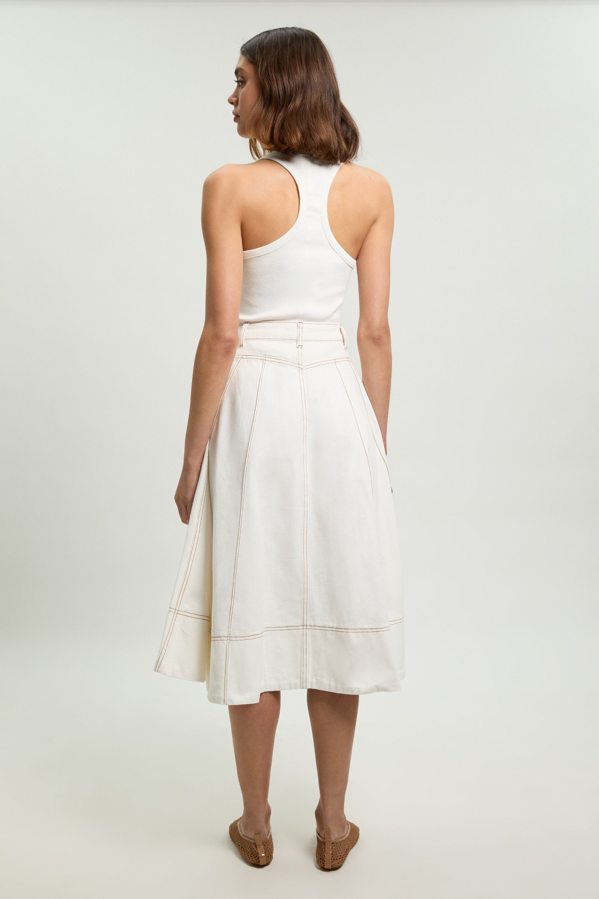 KarenMillen Denim Full Midi Skirt
