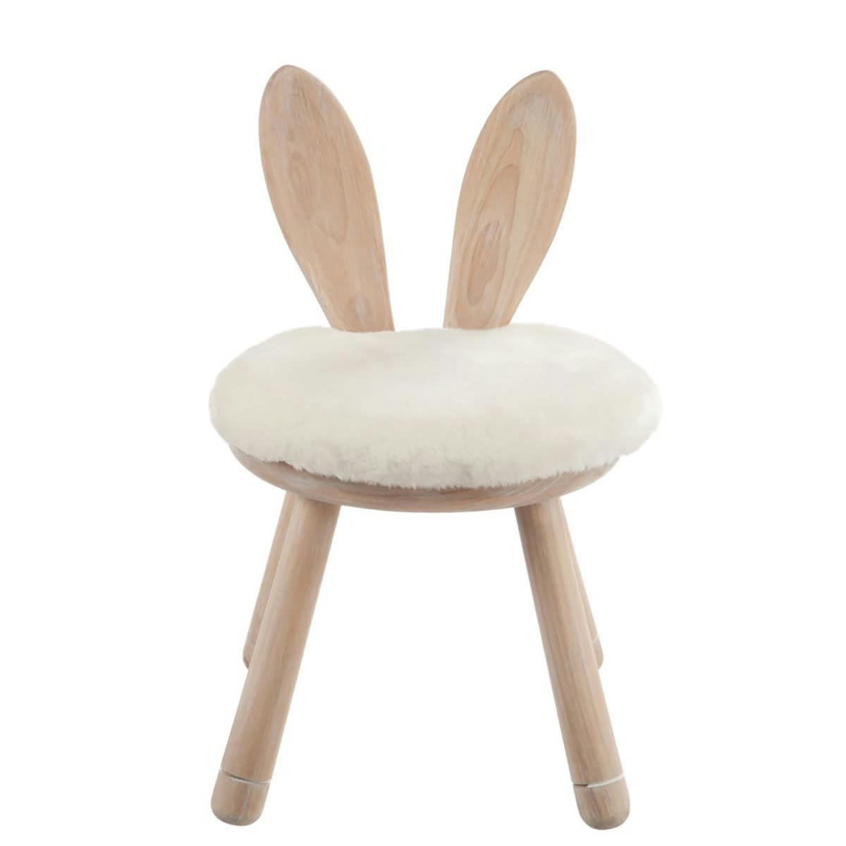 - Chaise Enfant en Bois Oreilles de Lapin