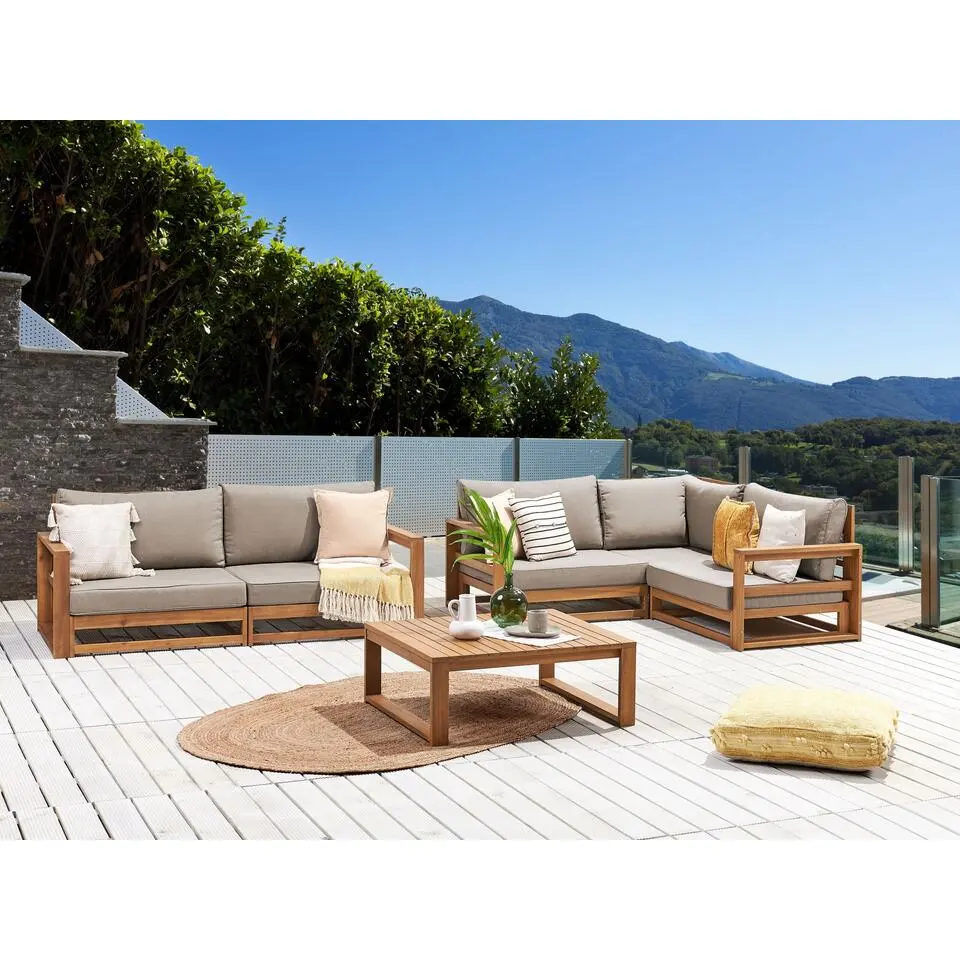 TIMOR II - Tuinset voor 4 - Lichthout - Gecertificeerd Acaciahout