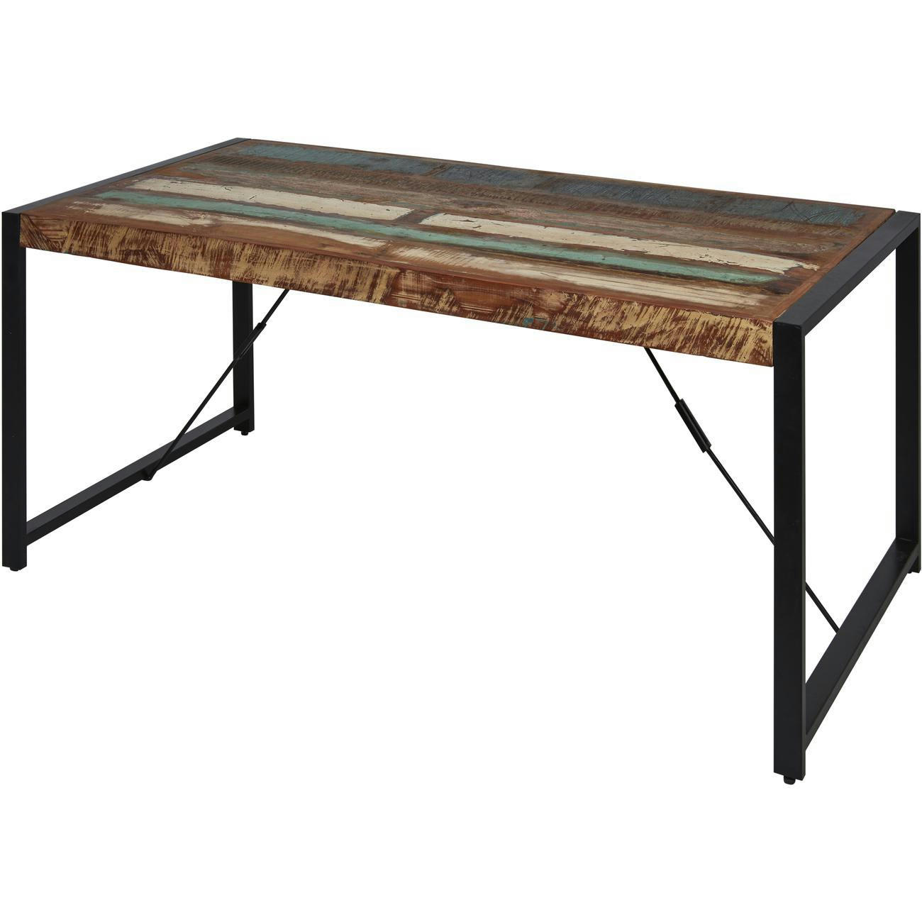 ZARAGOZA - Table à manger en Bois recyclé 6 personnes Marron