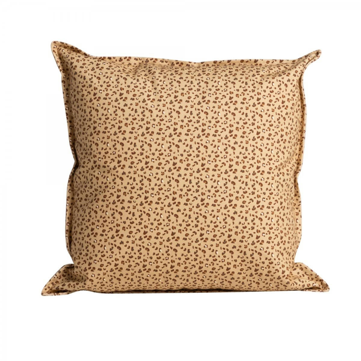 HÔTEL PARTICULIER - Housse de coussin en coton imprimé léopard beige 50x50