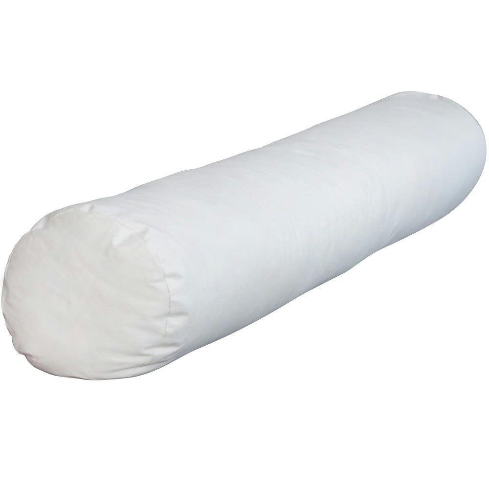 PREMIUM - Traversin naturel mi-ferme en plumes et duvet 90 cm