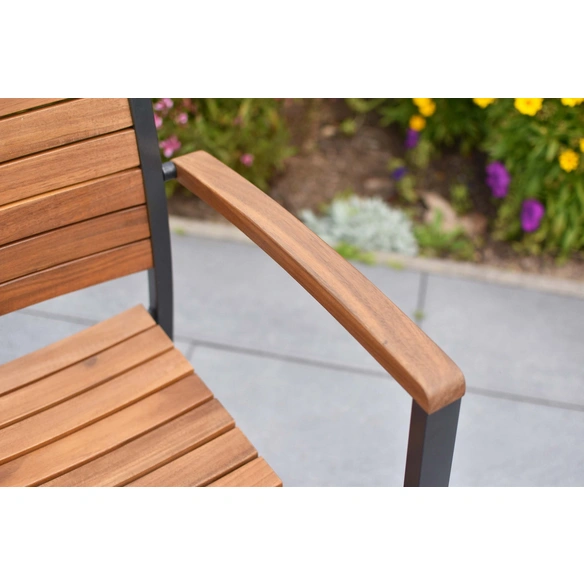 Gartenmöbelset »Santorin«, 10-tlg., stapelbar/verlängerbar, Aluminium/Akazie