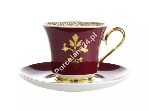 Filiżanka Jubileuszowa ze spodkiem 0,2 L / 15,7 cm Ćmielów - Margaret Nike KC08
