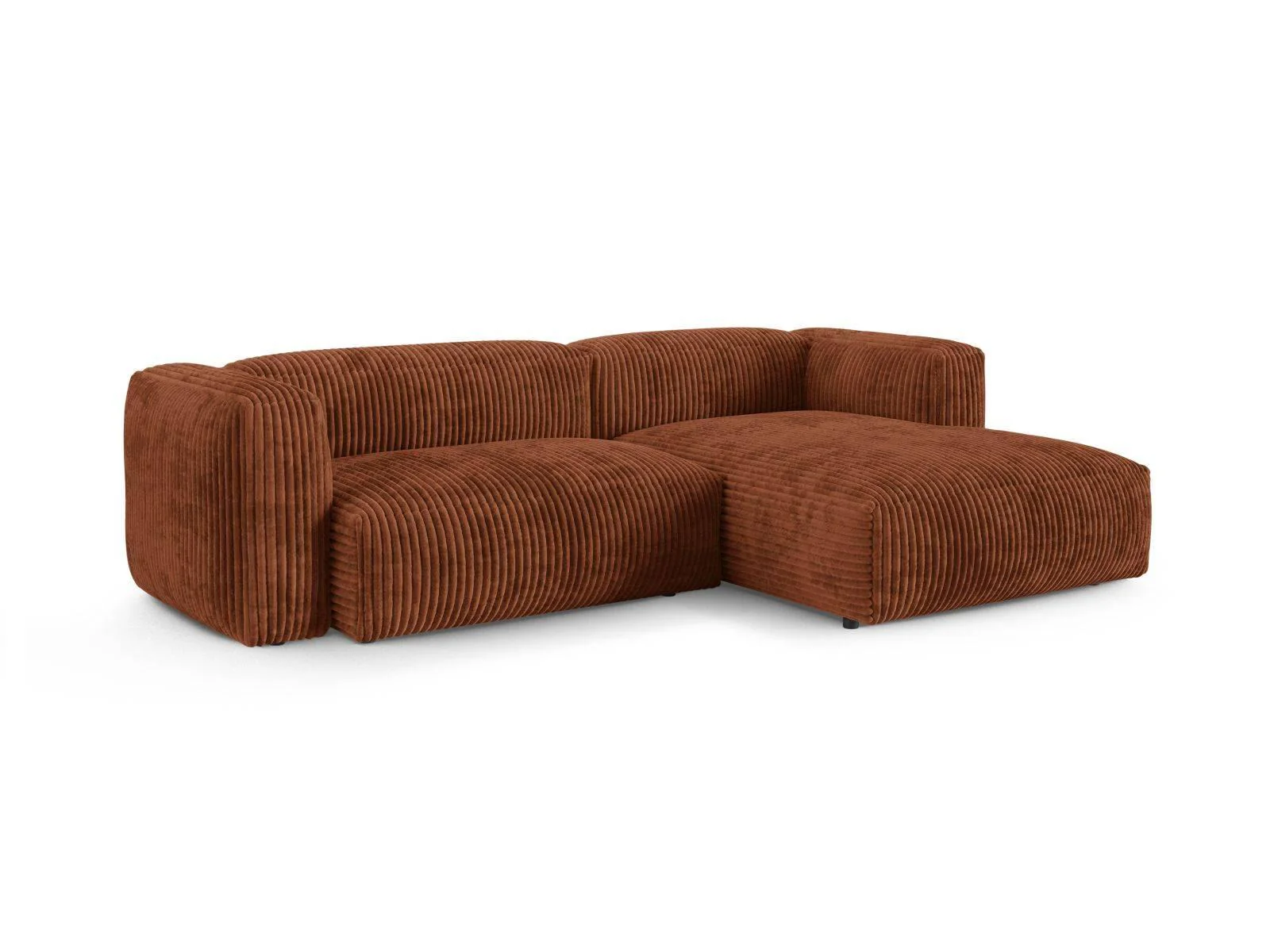 Modulaire hoekbank Martina rechts ribstof
