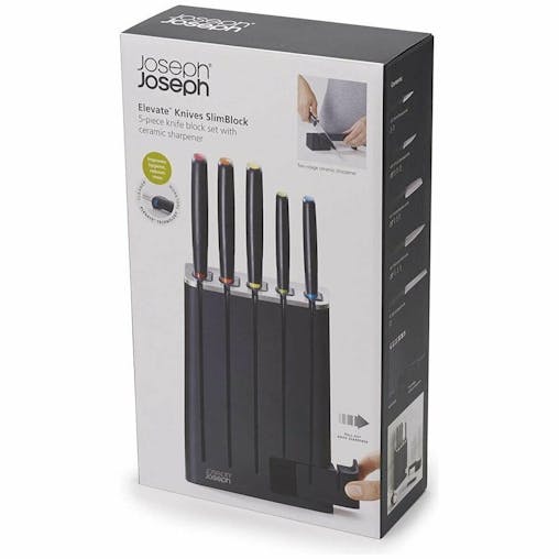Joseph Joseph Elevate 5 Piece SlimBlock Kitchen Knife Set with Sharpener 10537