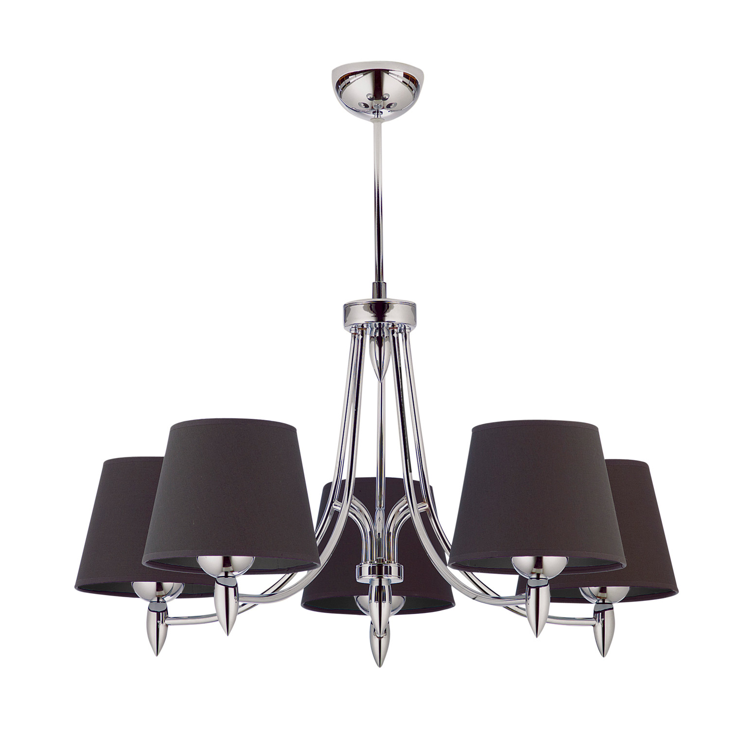 Żyrandol GALAXY chromowano-grafitowy 5xE27x20W wym:60x70x70cm IP20 Jupiter