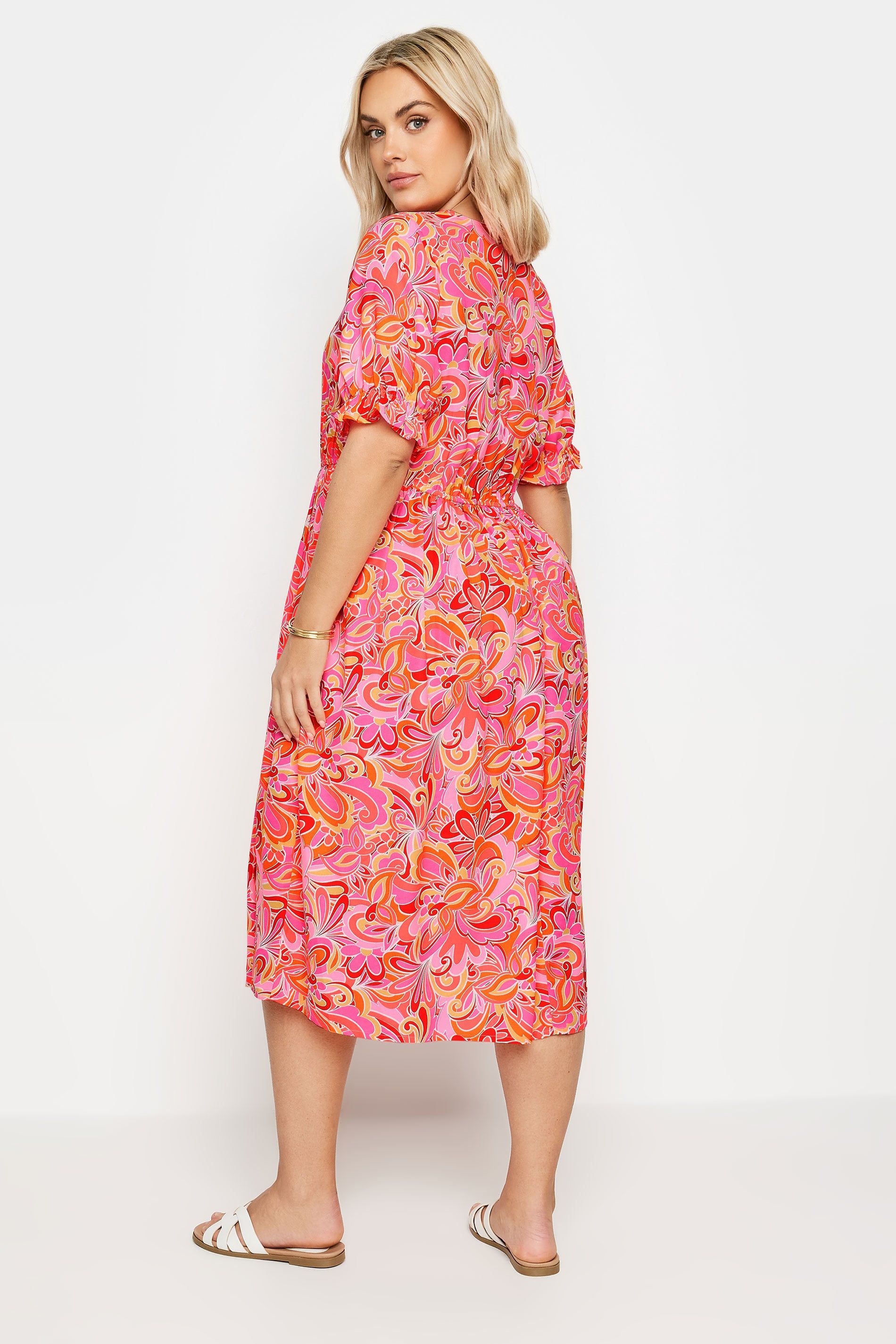 Yours Abstract Print Midi Dress