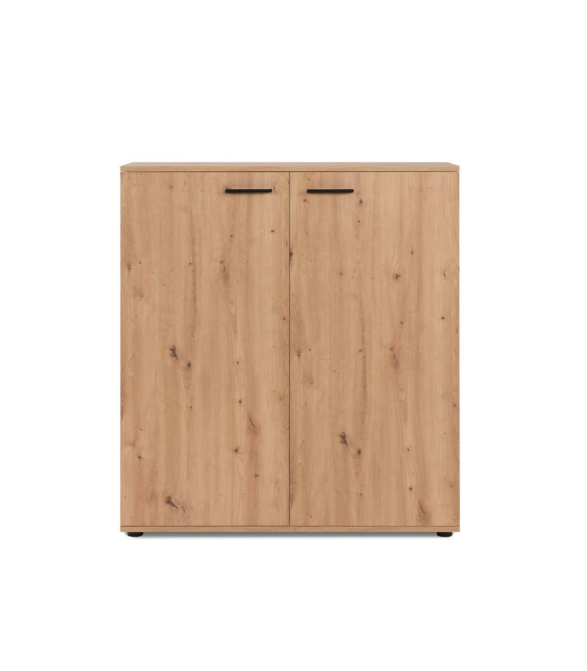 SATOS - Meuble à chaussures 2 portes 8 étagères - L100 cm