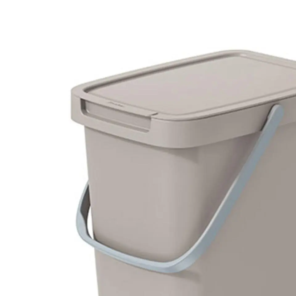 Keden GFT aanrecht afvalbak - beige - 12L - 20 x 26 x 37 cm