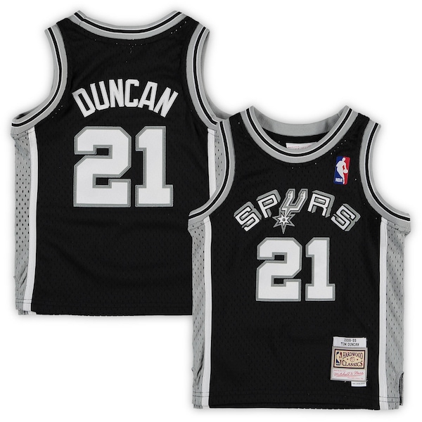 Tim Duncan San Antonio Spurs Preschool 1998/99 Hardwood Classics Throwback Team Jersey - Black