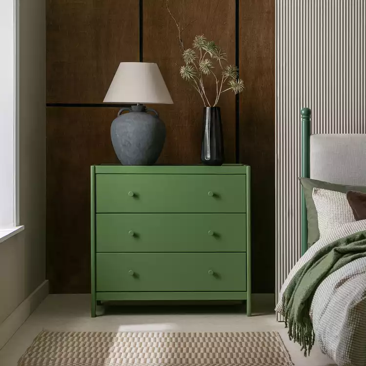 Habitat Bronte 3 Drawer Chest - Green